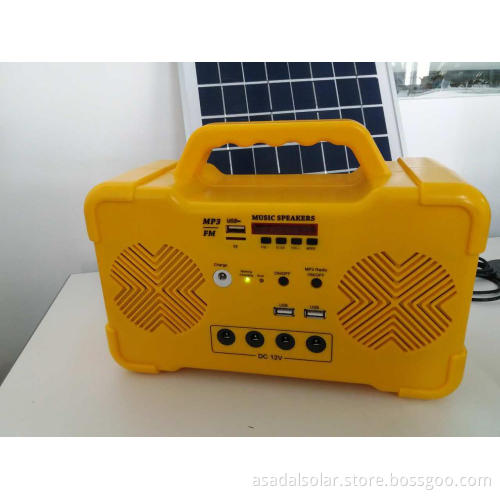 solar power system with speaker
